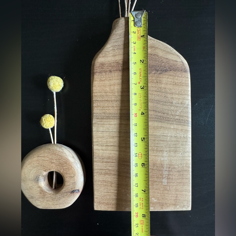 Handmade Wooden Vase and Holder Set - Picture 2 of 5